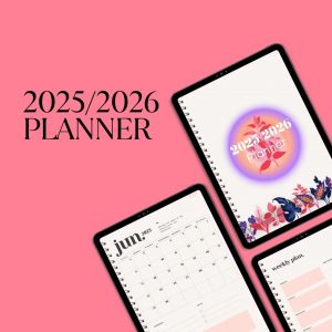 2025/2026 Digital Planner  | Undated & Hyperlinked